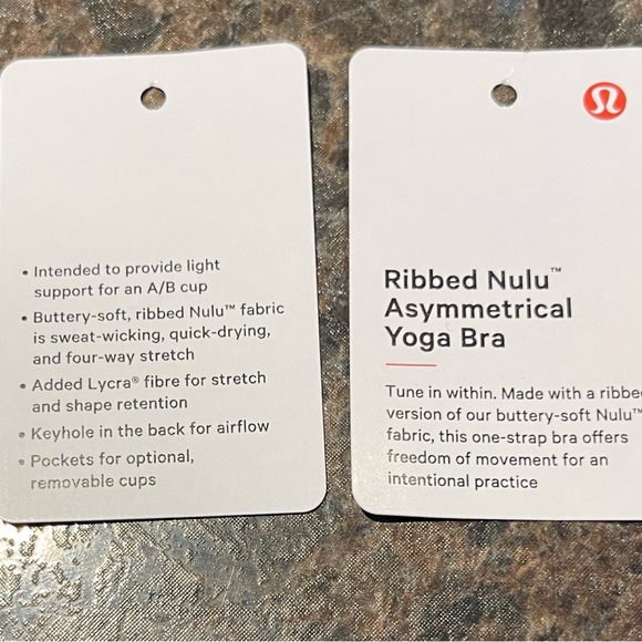 Lululemon Ribbed Nulu Asymmetrical Yoga Bra - Picture 4 of 4